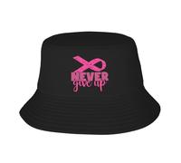 Donna Uomo Bucket Hat Cancer Bundle Never Give Up Cappello da Pescatore Pieghevole Cappello da Sole Leggero Cappelli Estivo per Escursionismo Ciclismo Pesca