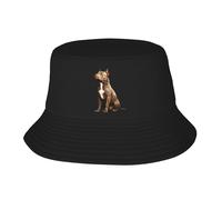 Donna Uomo Cappelli A Secchiello Staffordshire Terrier Dogs Sitting On Top Cappello da Pescatore Classico Bucket Hat Protezione Solare Cappello da Sole per All'Aperto Spiaggia Viaggi