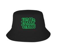 Donna Uomo Cappello da Sole Hello Spring Cappello da Pescatore Pieghevole Bucket Hat Classico Cappelli A Secchiello per Pesca Ciclismo Caccia