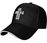 Donna Uomo Cappello Trucker Christianity Verse Jesus The Way John 14-6 Berretto da Baseball Anti-Sole Snapback cap Classic Cappellino da Baseball per Corsa All'Aperto Tennis