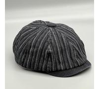 Donna Uomo Coppola Basco Cappello a Righe Gatsby Piatto Golf Cabbie Cotone Denim
