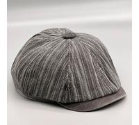 Donna Uomo Coppola Basco Cappello a Righe Gatsby Piatto Golf Cabbie Cotone Denim