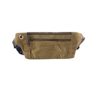 Donna Uomo Marsupio in nylon Borsa da viaggio Campeggio Trekking Tasca for pancia, compatibile con monete for telefono(Khaki color)