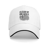 Donna Uomo Snapback cap Clean Up On Aisle 46 Cappellino con Visiera Moda Cappellino da Baseball Morbido Cappello Trucker per Estivo Ciclismo Pesca