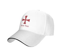 Donna Uomo Snapback cap Deus Vult Knights Templar Cross Cappello Trucker Casual Cappellino da Baseball Regolabile Berretto da Baseball per Estivo Tennis Sport