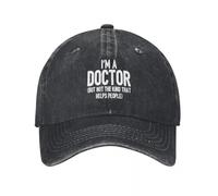 Donna Uomo Sono Un Dottore Ma Non Il Tipo Che Aiuta Le Persone Stampato Berretto da Baseball Regolabile Trucker Dad Cappello Snapback cap