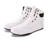 Donna Uomo Stivali da Boxe, Scarpes da Ginnastica da Pugile Sparring Muay Thai Kickboxing, Scarpe da Arti Marziali per Bambini, Giovani, Adulti (WhiteBlack,43)