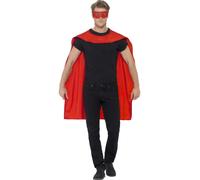 Donna Uomo Super Eroe Mantelle Halloween Costume Accessoey & Maschera