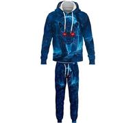 Donna Uomo Tuta 2 Pezzi Set Leopardi Wild Animal Felpe con Cappuccio Stampate in 3D e Jogger Set Autunno Inverno Abbigliamento Sportivo Casual