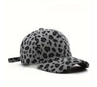 Donna Uomo Velluto Leopardato Cappello Baseball Stampa Regolabile Moda Casual
