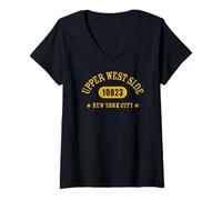 Donna Upper West Side 10023 New York City / NYC Athletic W Dettagli Maglietta con Collo a V