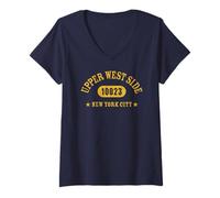 Donna Upper West Side 10023 New York City / NYC Athletic W Dettagli Maglietta con Collo a V