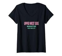 Donna Upper West Side - Manhattan - Viaggio Vacanze Vacanze Maglietta con Collo a V