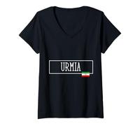 Donna Urmia Country Iran Viaggio in Famiglia Iraniano Bambini Uomini Donne Maglietta con Collo a V
