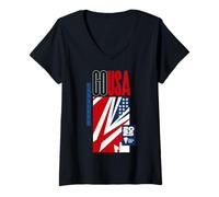 Donna USA Designs of GoldCup Tournament. Maglietta con Collo a V