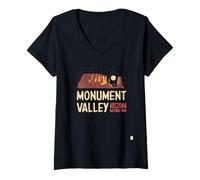 Donna Utah Monument Valley Arizona Retro Vintage Design Regalo Maglietta con Collo a V