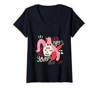Donna Va bene essere te stesso - Strana Positività Character Art Maglietta con Collo a V