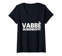 Donna VABBÈ SKIBIDIBOPPI Maglietta con Collo a V