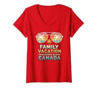 Donna Vacanze per la Famiglia Isola di Vancouver Canada Maglietta con Collo a V