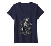 Donna Valefor Unleashed Bray del Re Infernale Maglietta con Collo a V