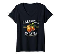 Donna Valencia Spagna La Terreta Arance dal 138 a.C. Distressed Maglietta con Collo a V