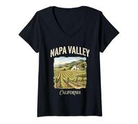 Donna Valle di Napa Maglietta con Collo a V