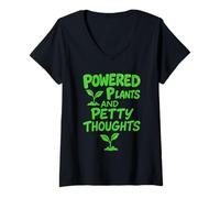 Donna Vegan Punk Ribelle Vegan Vegan Anarchico Protesta Vegana Maglietta con Collo a V