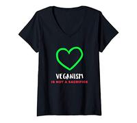 Donna Veganism Is Not A Sacrifice Veganismo Vegan Maglietta con Collo a V
