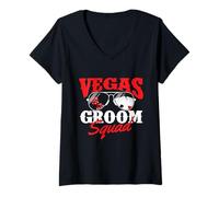 Donna Vegas Groom Squad - Addio al Celibato Maglietta con Collo a V