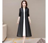 Donna Velato a Rete Cardigan Giacca Midi Aperto Davanti Scialle Sun Camicia Mare