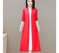 Donna Velato a Rete Cardigan Giacca Midi Aperto Davanti Scialle Sun Camicia Mare