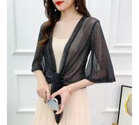 Donna Velato a Rete Coprispalle Bolero Cappotto Capsule Mantellina Top Maniche