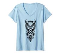 Donna Veles Simbolo Slavo Pagano Underworld Dio Art Maglietta con Collo a V