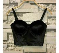 Donna Velluto Serbatoio Bustino Reggiseno Gilet Top Corto Maglia Spaghetti Strap