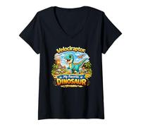 Donna Velociraptor Il Mio Dinosauro Preferito Maglietta con Collo a V