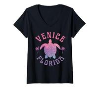 Donna Venezia Florida Maglietta con Collo a V