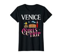 Donna Venezia Italia City Trip Skyline Mappa Viaggi Maglietta