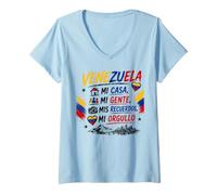 Donna Venezuela Siempre en Mis Recuerdos Mi Orgullo Maglietta con Collo a V