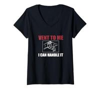 Donna Vent To Me I Can Handle It Divertente Hvacologist Tecnico HVAC Maglietta con Collo a V