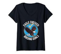 Donna Ventilatore da esterno Nature Lover Pride, Weekend Eagle Watcher Maglietta con Collo a V