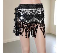 Donna Ventre Danza Paillettes Sciarpa Palco Performance Costume Stanza da Ballo