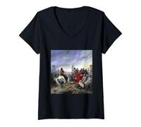 Donna Vercingetorix Storia Antico Romano Celtico Giulio Cesare Maglietta con Collo a V