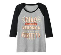 Donna Veronica Idea Regalo Personalizzata Amica Nome Divertente Maglia con Maniche Raglan