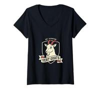 Donna Vert Goats Mountain Trail Ultra Running Capra Maglietta con Collo a V