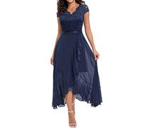 Donna Vestito Elegante Abiti Estivi Donna Maxi Moda Sexy Eleganti Tinta Unita Vestito Stampato Elegante Taglie Forti Girocollo Senza Maniche Mini Abito con Scollo a U