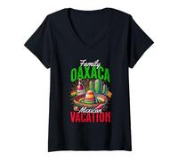 Donna Viaggio Oaxaca Abbinato Maglietta con Collo a V