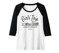 Donna Viaggio Ragazze Amsterdam Paesi Bassi 2026 | Girls Travel Maglia con Maniche Raglan