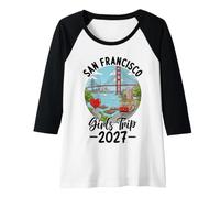 Donna Viaggio Ragazze San Francisco 2027 Vacanza Maglia con Maniche Raglan