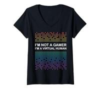 Donna Videogioco Non sono un giocatore divertente gioco Maglietta con Collo a V
