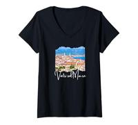 Donna Vietri sul Mare Maglietta con Collo a V